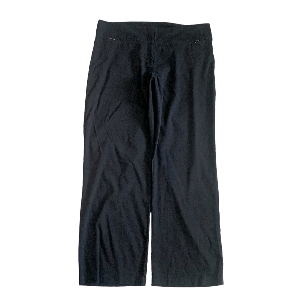 Eileen Fisher Black Italian Fabric Linen Blend Pants Size Large